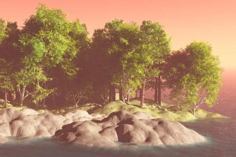 Green forest Stock Illustration