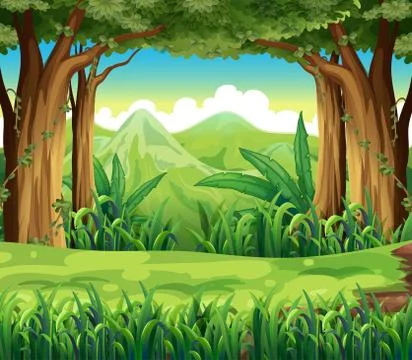 The green forest Stock Illustration