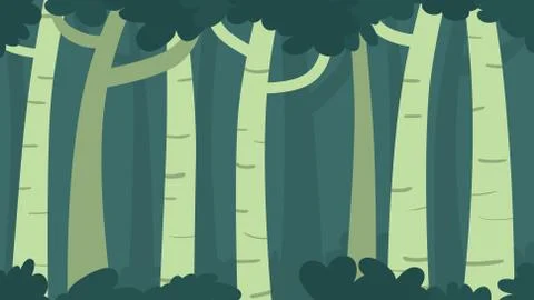 Green forest with shadow Stock Illustration