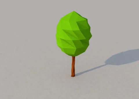 Green Forest Tree 3d Stock Illustration