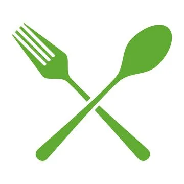 Green Fork And Spoon Stock Illustration