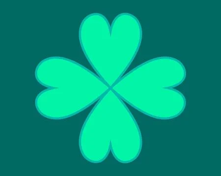 Green Four Leaf Clover Stock Illustration