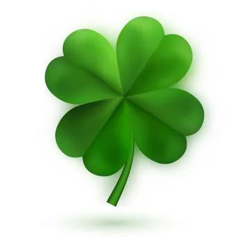 Green Four Leaf Clovers. Irish Lucky and success symbols. Vector illustration Stock Illustration