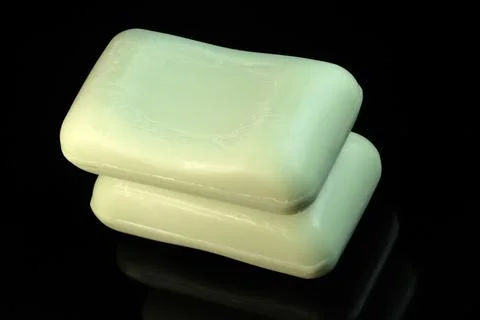 Green fragrant solid soap Stock Photos