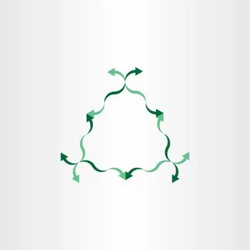 Green frame arrow vector Illustrazione stock