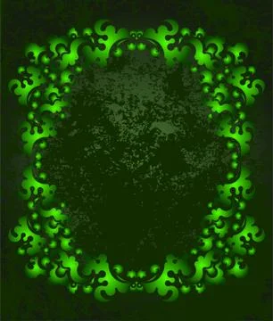 Green frame Stock Illustration