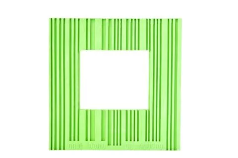 Green frame isolated on white Fotos de archivo