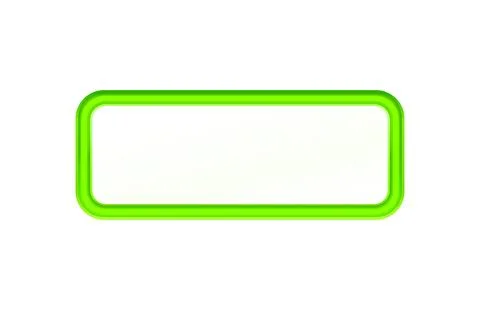 Green frame label, event bar button, white signboard. Vector illustration Stockillustratie