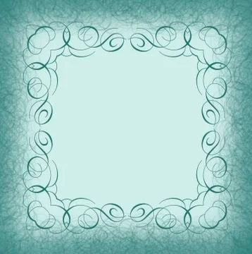 Green frame with a pattern. The Illustration Stock Illustration