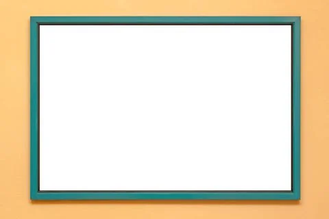 Green Frame Rectangular Green Picture Frame at Wall Copyright: xZoonar.com... Stock Photos