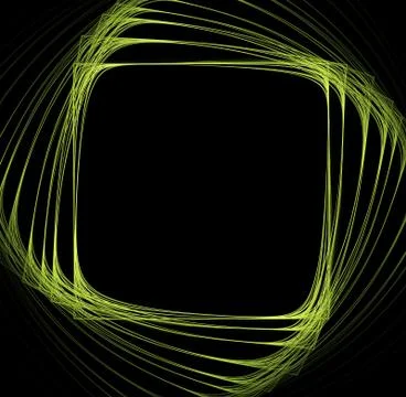 Green frame of square shape Illustrazione stock