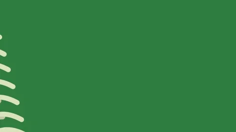 A green frame with white background and wavy lines abstract outline palm tree Video stock 335147373