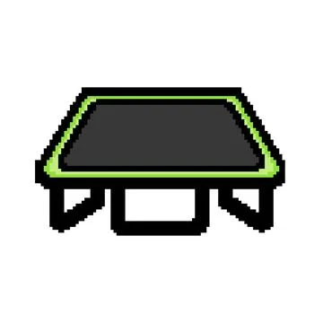 Green framed rectangular trampoline for outdoor fitness and fun Stockillustratie