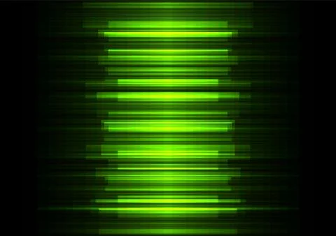 Green frequency bar overlap in dark background Stock Illustration