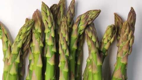 Green fresh asparagus  close-up. Stock Footage 240664259