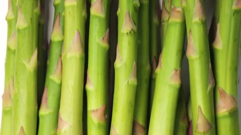Green fresh asparagus  close-up. selective focus. Stock Footage 240664012