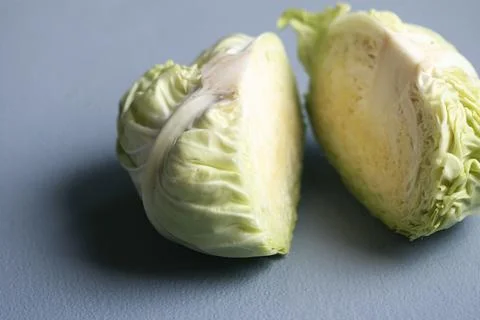 Green Fresh cabbage texture close up Stock Photos