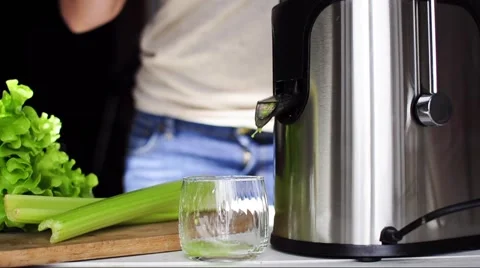 Green fresh juice Stock Footage 48025066