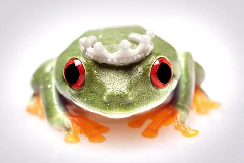 Green Frog in concepts Stock Photos