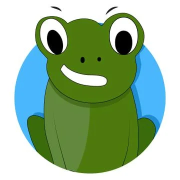 Green frog icon app vector Illustrazione stock