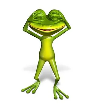 Green frog Stock Illustration