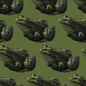 Green frog pattern. Stock Illustration