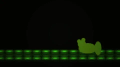 Green frog silhouette on grid background. Stock Footage 336243106