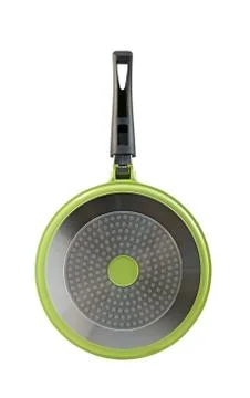 Green frying pan. 스톡 사진
