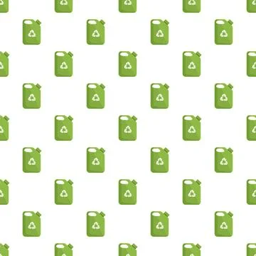 Green fuel canister pattern representing eco energy and recycling Stock Illustration