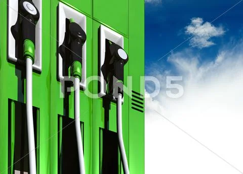 Green fuel, conceptual artwork Stock Illustration