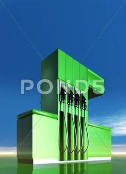 Green fuel, conceptual artwork Stock Illustration