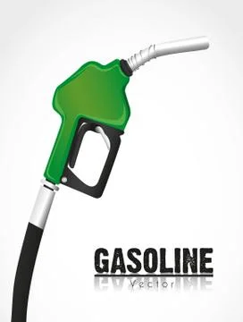 Green fuel pump isolated on white background Stock Illustration