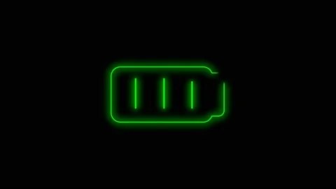 Green full charge battery 2d animation n... | Stock Video | Pond5