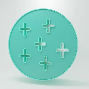 Green Full moon icon isolated on grey background. Cloudy night sign. Sleep .. Ilustração Stock