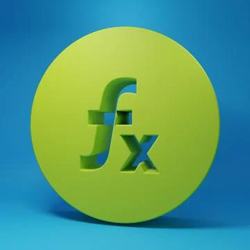 Green Function mathematical symbol icon isolated on blue background. Minima.. Stock Illustration