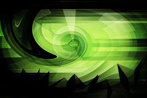 Green Futuristic Background Stock Illustration