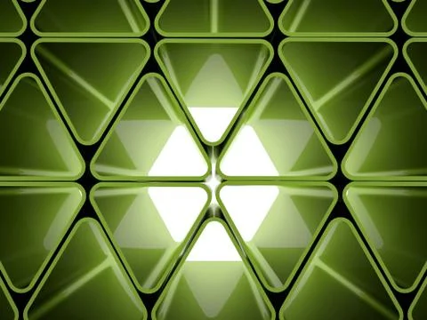Green futuristic background from triangle elements 스톡 일러스트