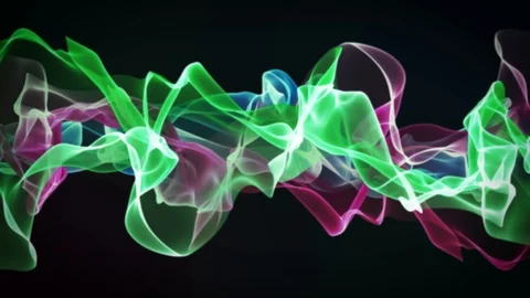 Green Futuristic Digital Waves Loop Vidéo 111071118