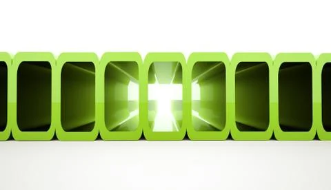 Green futuristic elements background Stock Illustration