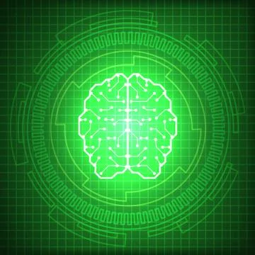 Green futuristic graphic user interface Stock Illustration