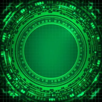 Green futuristic graphic user interface Stock Illustration