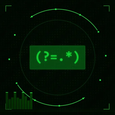 Green Futuristic HUD Interface with Data Visualization and Sound Waves Stock Footage 347263868