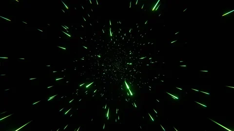Green Futuristic Hyperjump Interstellar Flight Background VJ Loop in 4K Stock-Footage 334717927