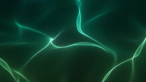 Green futuristic wave background Stock Footage 302304805