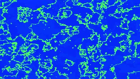 Green fuzz pattern on bluebackground Video stock 260648530