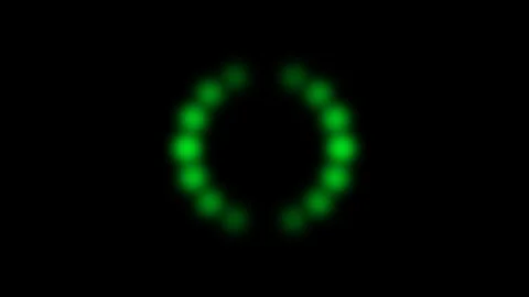 Green Fuzzy Preloader with Transparent Background Stock Footage 86835413