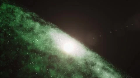The green galaxy. Rotation. Deep space. 스톡 동영상 247049837