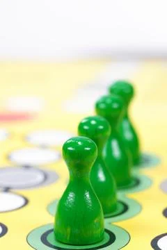 Green game figures Stock Photos