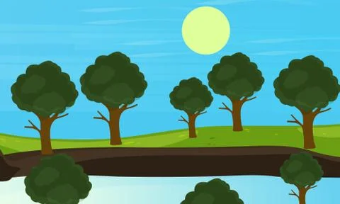 Green garden background Illustrazione stock