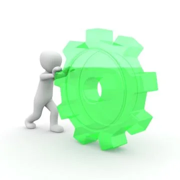 Green gear Stock Illustration